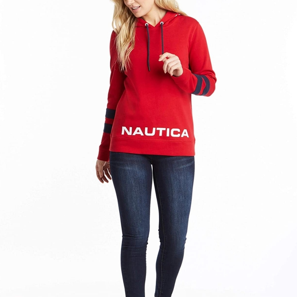 Nautica 100% cotton red hoodie size small